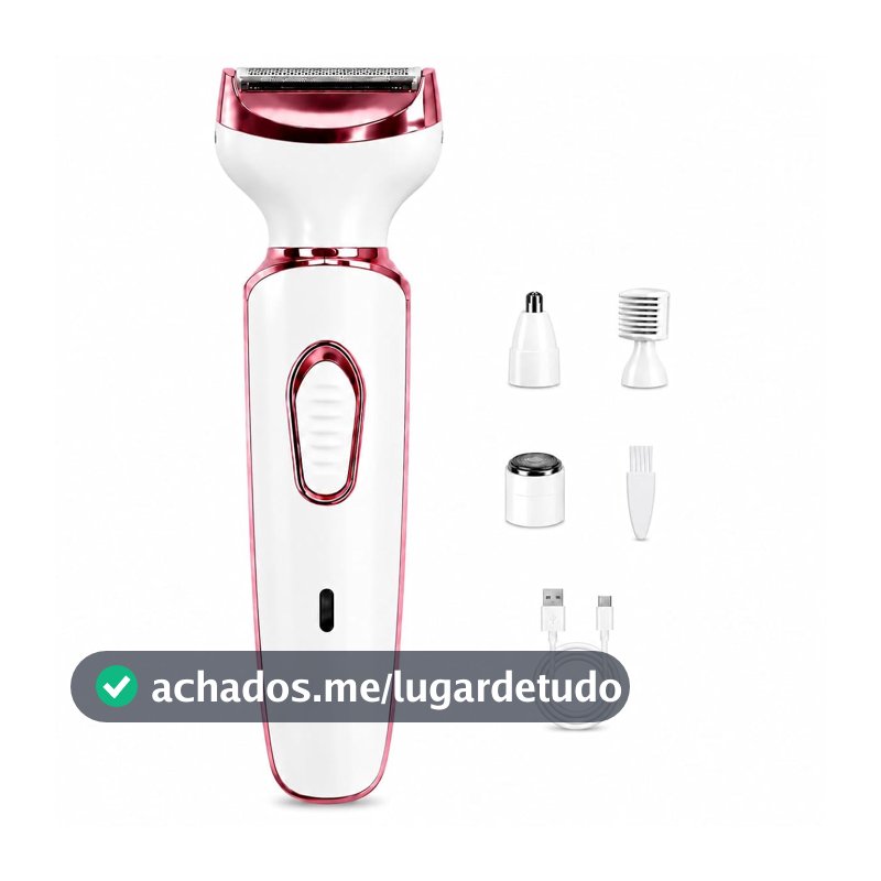 Depilador Elétrico Feminino 4 em 1, Depilador Feminino Elétrico USB