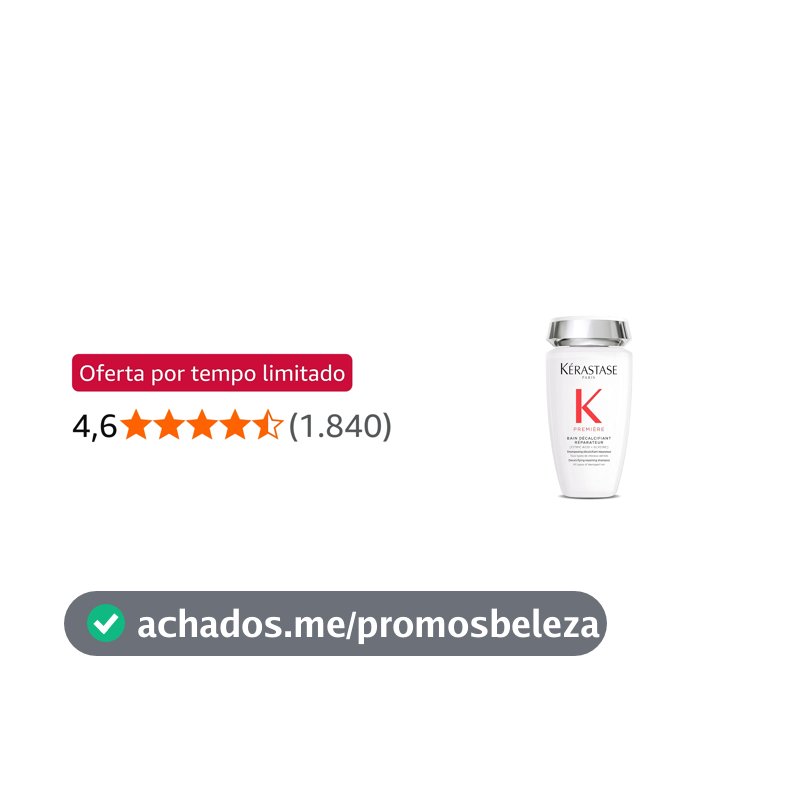 Kérastase Shampoo Première Bain Décalcifiant Réparateur, Todos os tipos de cabelos danificados, Reparador descalcificante, Neutraliza a quebra, Com Ácido cítrico e Glicina, 250ml