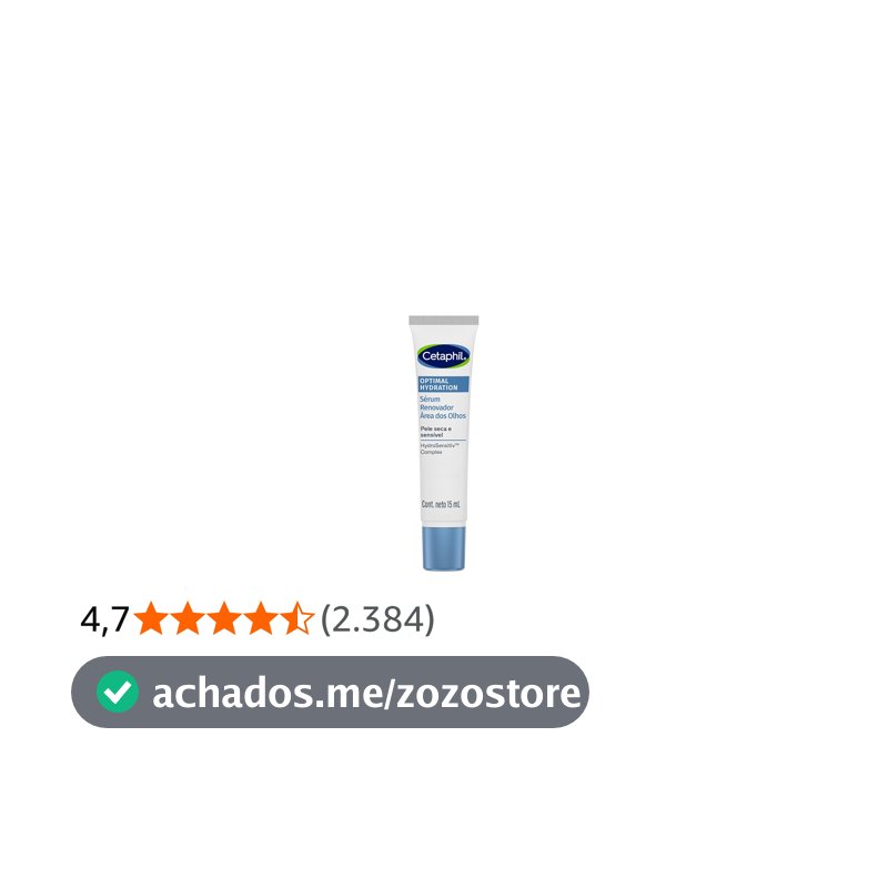 Cetaphil Optimal Hydration Sérum Renovador Para Área Dos Olhos Com Ácido Hialurônico 15ml