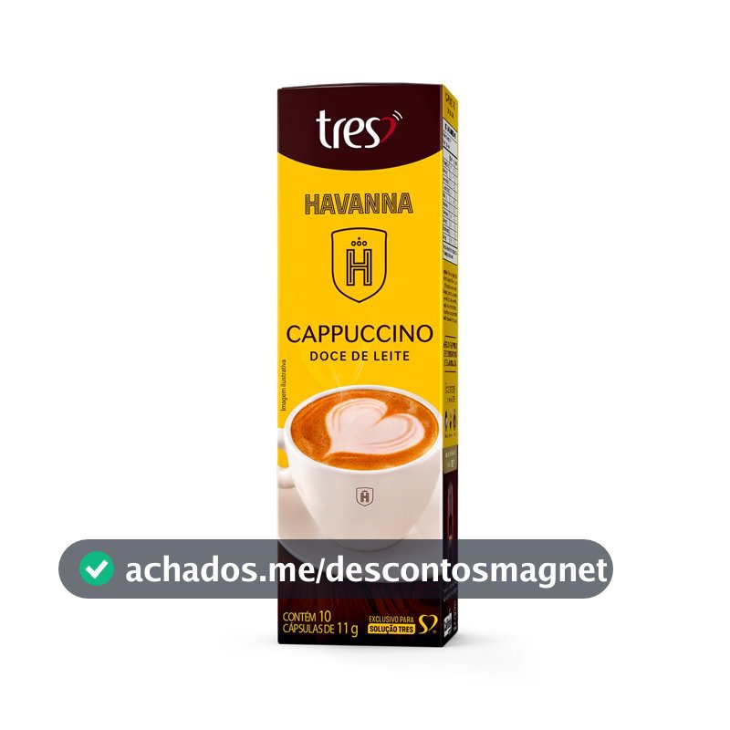 Capsula de Cappuccino Doce De Leite TRES 3 Corações 10 unid