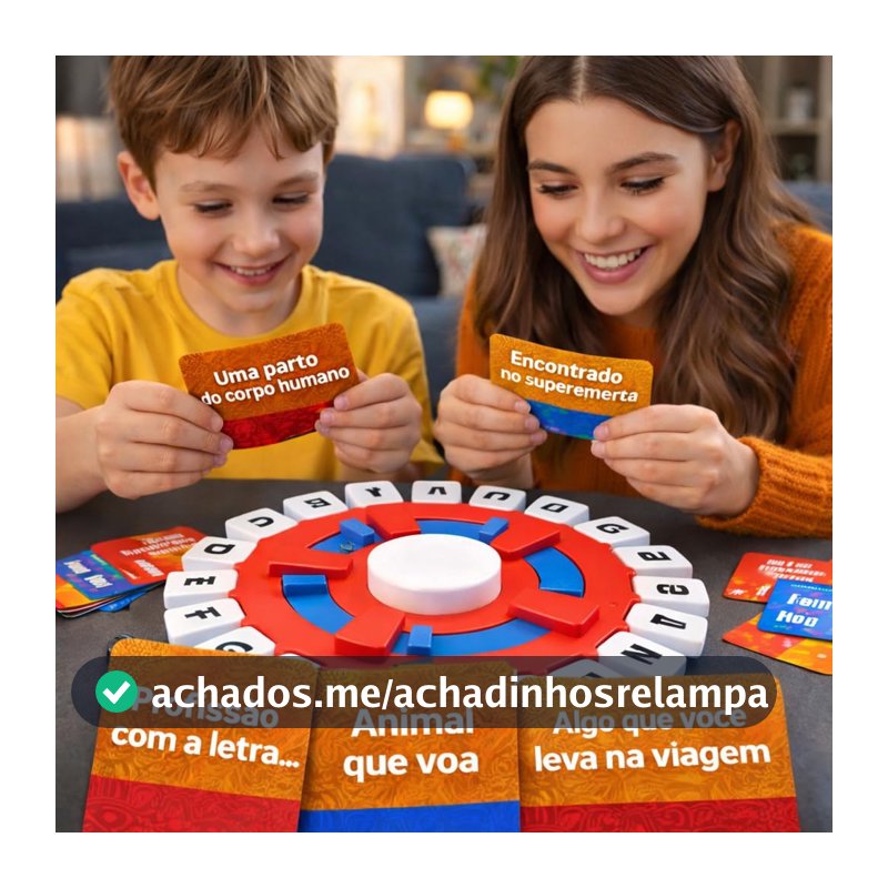 Jogo Stop Eletrônico 10 Segundos Timer Raciocínio Caça Palavras Educativo Família Cartas Desafio Letras Brinquedo Inteligente Interativo Festa Viagem Português Prime Luxo