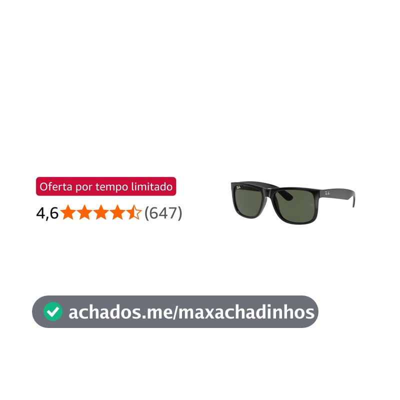 Óculos de Sol Ray-Ban Justin Unissex, Tamanho 57