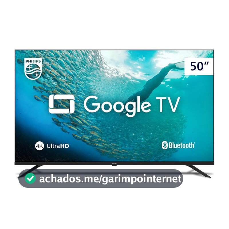 PHILIPS, Smart TV, 50'' 4K UHD, 50PUG7019/78, Google TV, Comando de Voz, HDR