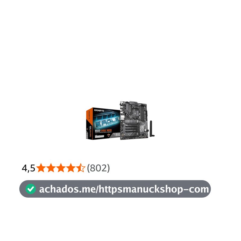 Gigabyte B550 Eagle WIFI6 Placa-Mãe ATX, Socket AM4, DDR4, para AMD Ryzen Série 3000/4000/5000