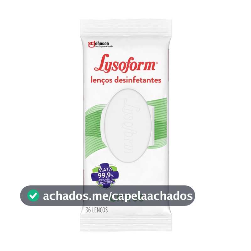 Lysoform Citrus, Lenço Umedecido Desinfetante, 36 unidades