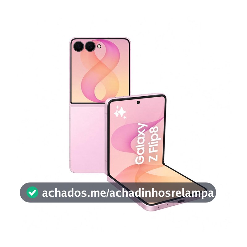 Celular Samsung Galaxy Z Flip8, 256GB 12GB RAM Câmera 50MP - Rosa