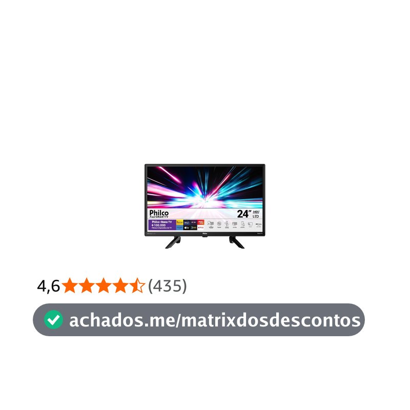 Smart TV 24” Philco PTV24G5YR2CP Roku TV Dolby Audio