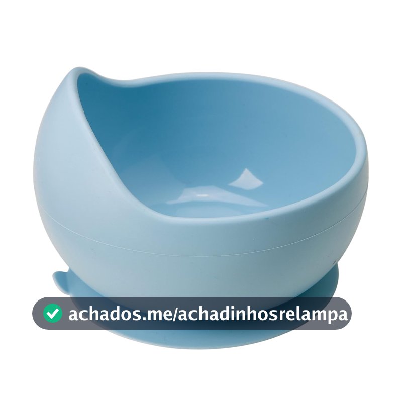 Buba Bowl Em Silicone Com Ventosa Azul