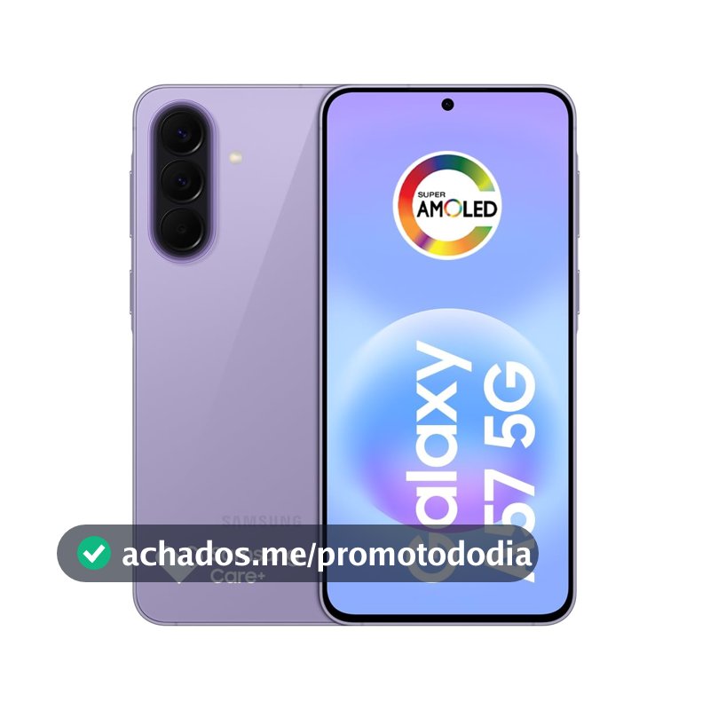 Celular Samsung Galaxy A57 5G 128GB, 8GB RAM, Câmera Tripla de até 50MP OIS, Selfie de 12MP Video HDR, IP68, Tela Super AMOLED 6.7", NFC, Recursos AI, Até 6 Atualizações de Android e Segurança (Lilás)