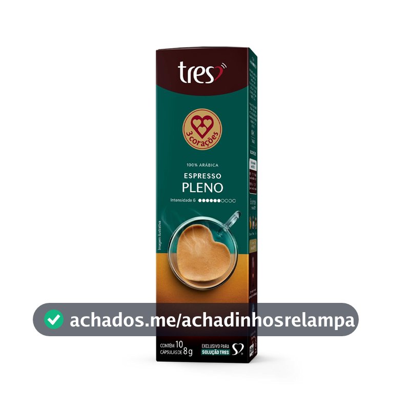 3 Corações Cápsula Café Espresso Pleno TRES - 10 unid