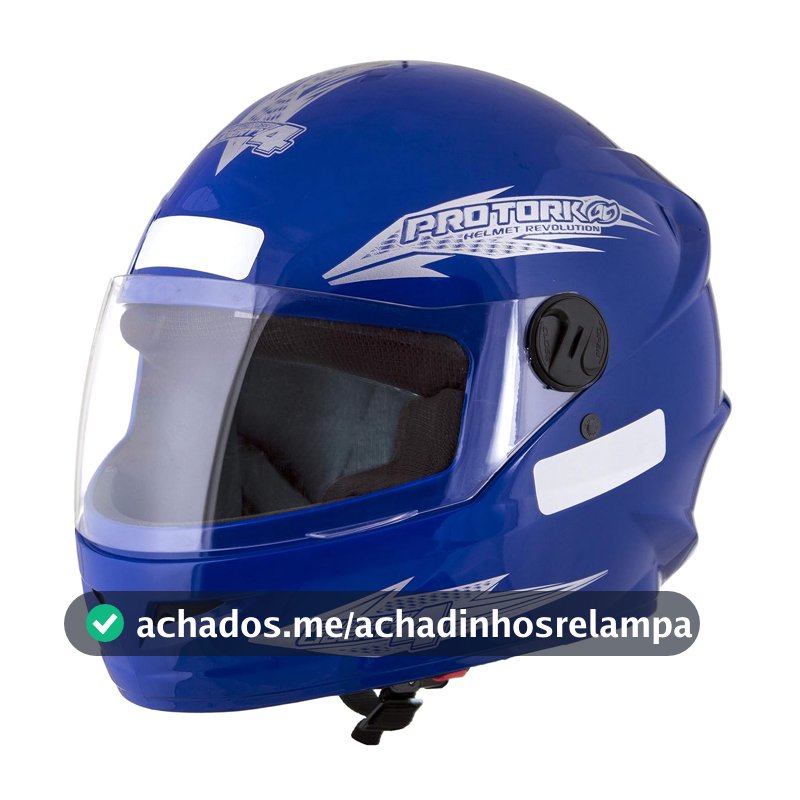 Capacete New Liberty Four 58 Azul PRO TORK INMETRO