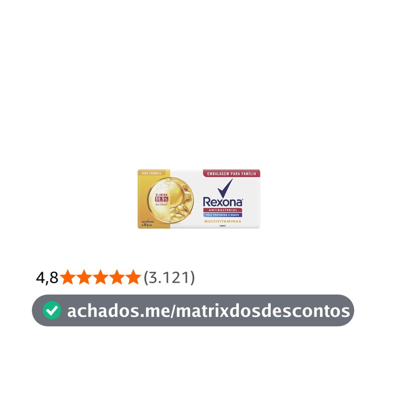 Rexona Sabonete Em Barra Multivitaminas 84G 6 Barras