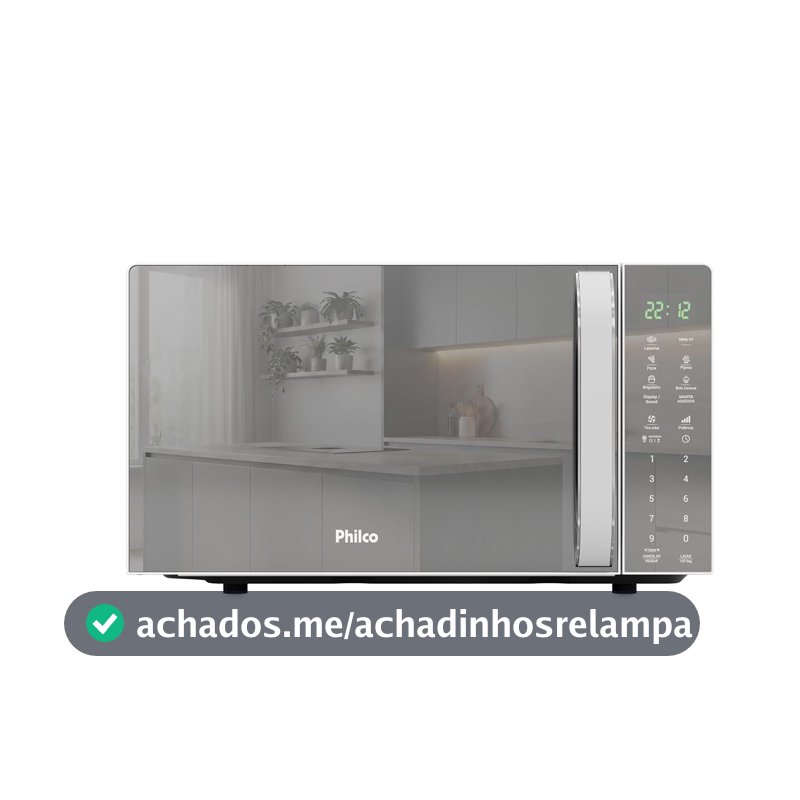 Micro-ondas Philco 20L Espelhado Pintura Limpa Fácil PMO24E 127v