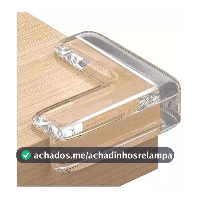 Protetor para Quina de Mesa de Silicone Transparente Segurança de Canto para Bebês e Crianças Proteção para Móveis Mesas Flexível Ideal para Casa (8)