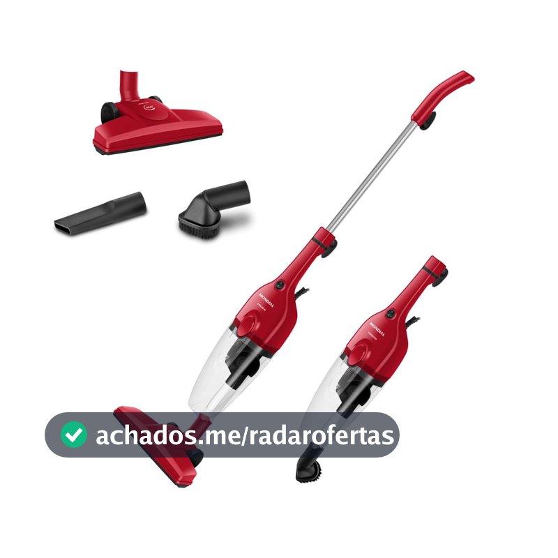 MONDIAL Aspirador de Pó Turbo Cycle, Vermelho/Preto, 1500W, 110V - AP-40-R