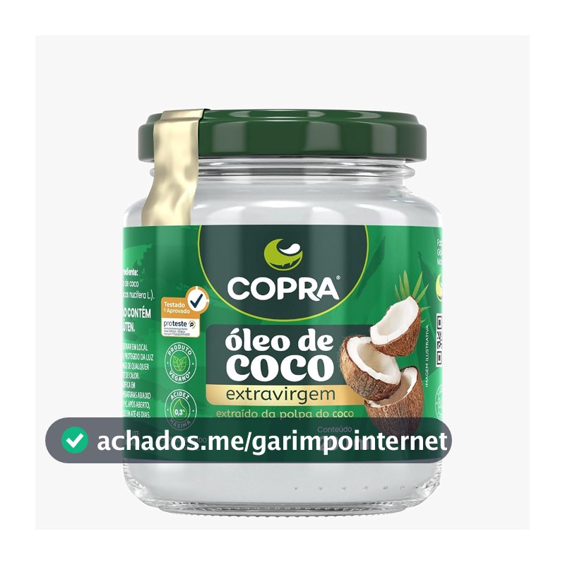 Óleo de Coco Extra Virgem Copra, 200ml
