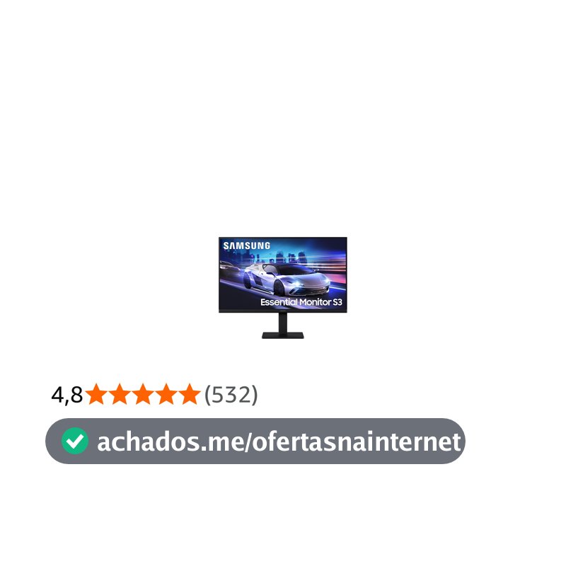 Monitor Gamer Samsung 24" FHD, 120 Hz, HDMI, Preto, S3