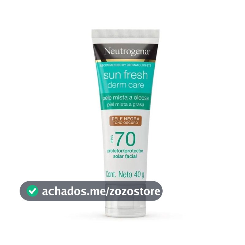 Protetor Solar Facial Neutrogena Sun Fresh, Pele Negra, FPS 70, 40g