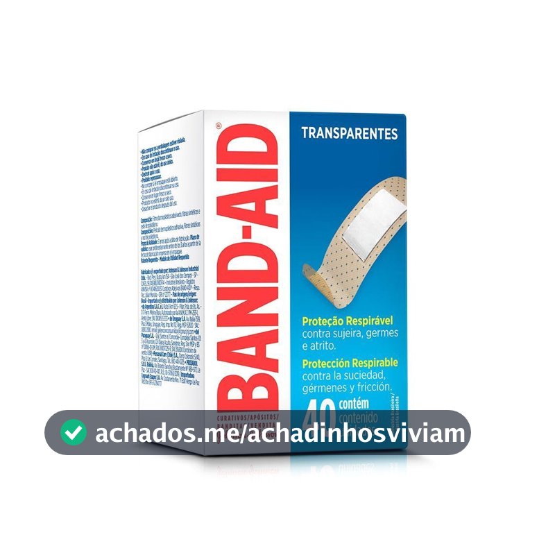 Curativo Adesivo Band-Aid Regular, 40 Unidades