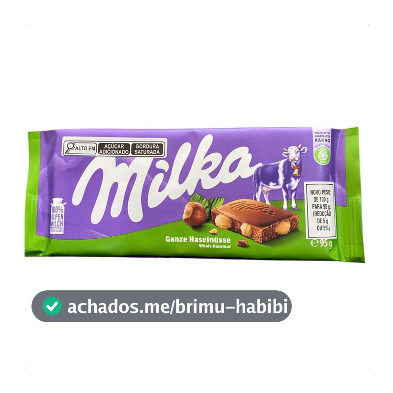 Chocolate Milka Whole Hazenuts 95g