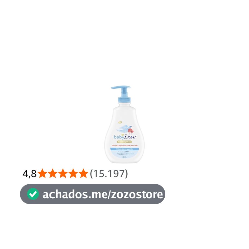 Baby Dove Sabonete Líquido Da Cabeça Aos Pés Hidratação Enriquecida 400Ml