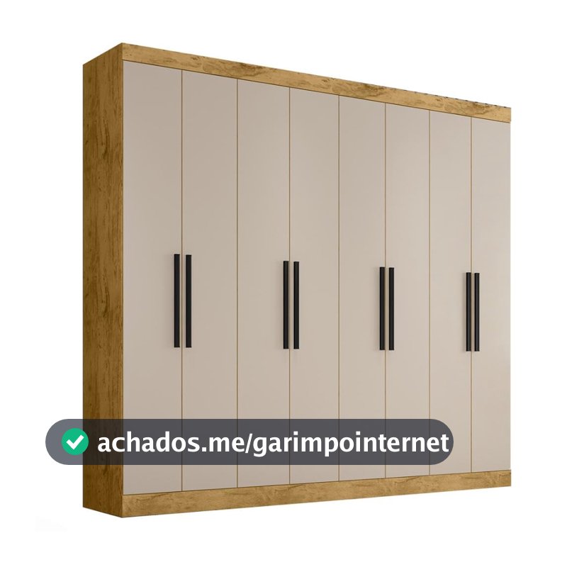 Guarda-roupa Casal 8 Portas 4 Gavetas Araplac