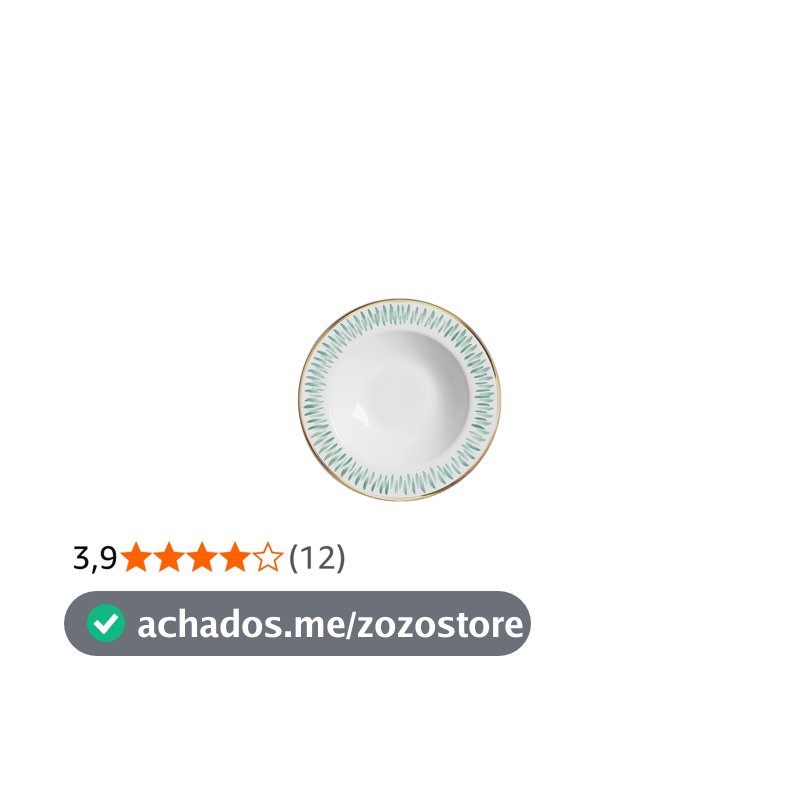 Conjunto C/ 6 Prato Fundo Miami Filete Ouro