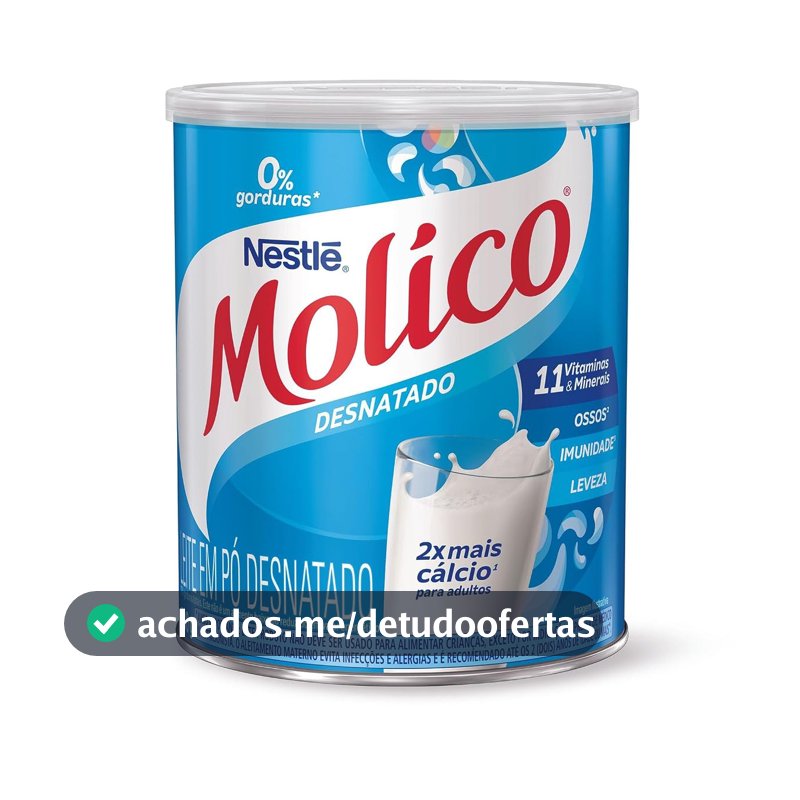 Leite em Pó Desnatado Molico Total Cálcio, 280g