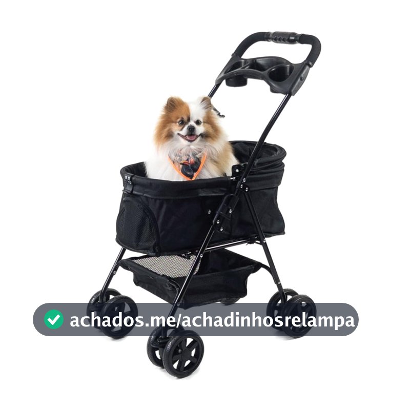 Carrinho de passeio para pet animal de estimação de pequeno porte até 15 Kg