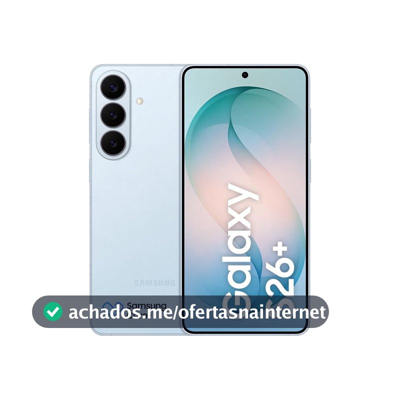Celular Samsung Galaxy S26+ 5G, 256GB, 12GB RAM, Câmera Tripla de 50+12+10, Tela Grande de 6.7" - Azul