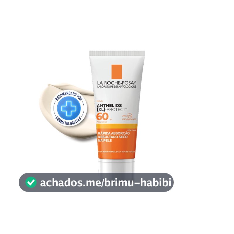 La Roche-Posay Protetor Solar Facial FPS 60 Gel Creme Oil-Free com Ação Hidratante e Antioxidante UVA/UVB para Peles Oleosas Sem Cor, Anthelios XL Protect 40g
