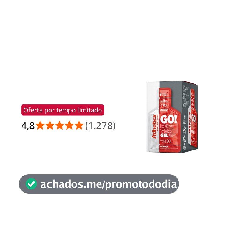 Atlhetica Nutrition Go Energy Gel (10 Sachês) - Sabor Morango
