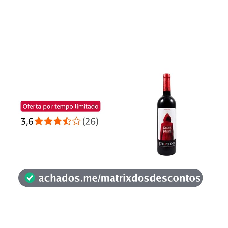 Knock Knock Vinho Tinto Espanhol Red Blend 750Ml
