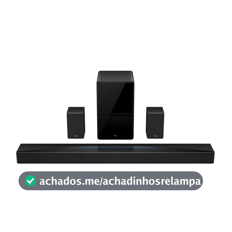 Soundbar TCL com Subwoofer sem fio Bluetooth 7.1.4 Canais 860W RMS HDMI ARC Q85 Pro