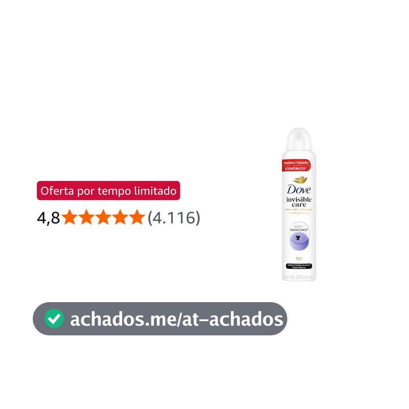 Dove Desodorante Antitranspirante Aerosol Invisible Care 250ml