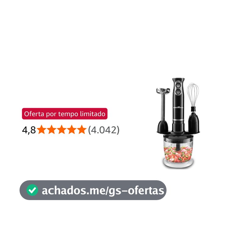 Mixer 3 em 1, 500W, 2 velocidades, Bmx400, Preto, 220v, Britânia