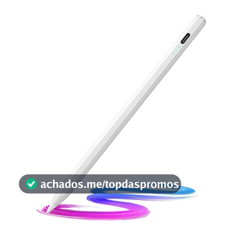 Bettdow Caneta Pencil Para Apple iPad Sensível à Inclinação, Rejeição de Palma da mão e Display de Bateria acompanha, for iPad 10/9/8/7/6th Gen, Air 11"-13"/M2/5/4/3rd, Pro 11"/12.9"/13"/M4, Mini 6/5