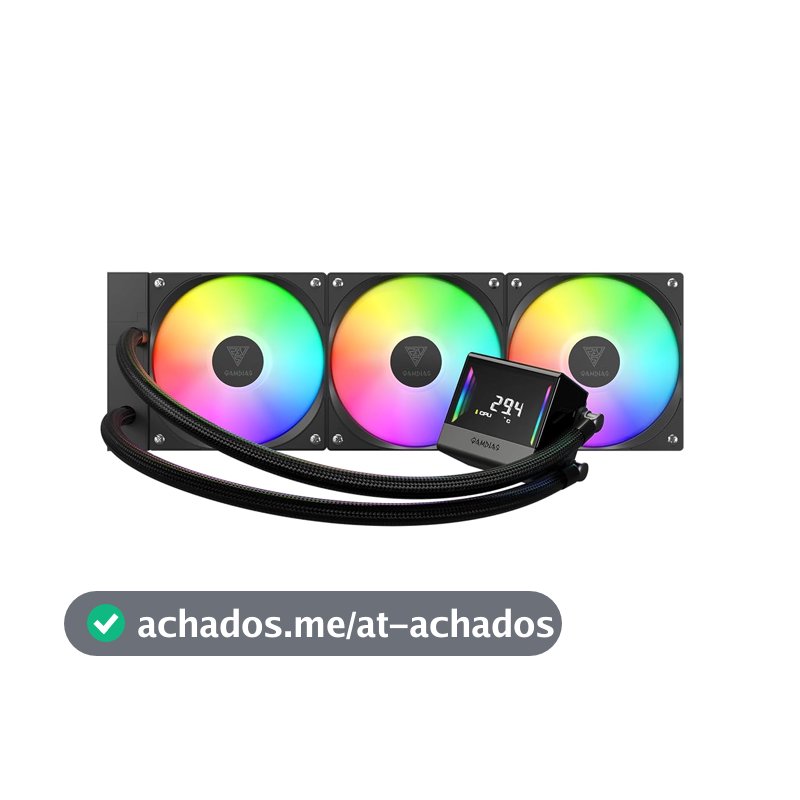 Water Cooler 360mm Gamdias Chione E4-360 Preto ARGB V2 Intel LGA2066 AMD AM5