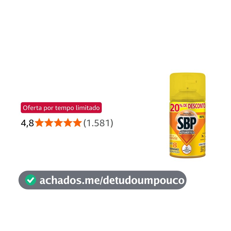 Multi Inseticida Automático Refil Citronela 250 ml Embalagem Econômica, SBP, 250 Ml