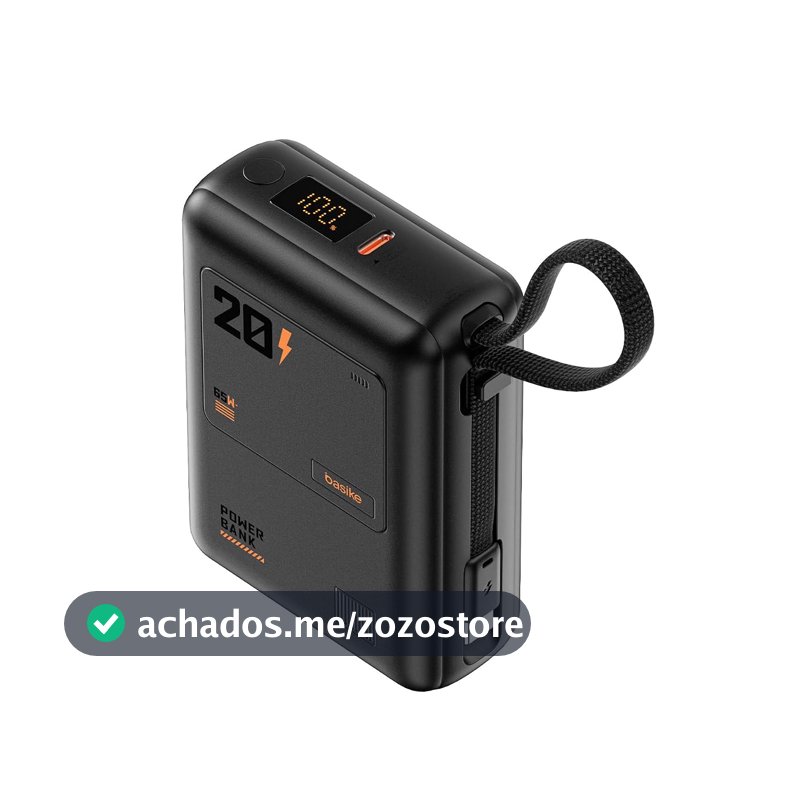 Basike Carregador Portátil 65W, Power Bank 20000mAh Power Delivery(Preto)