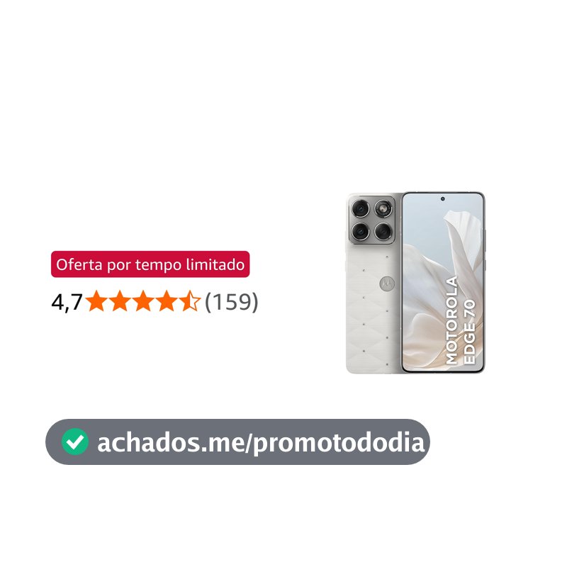 Smartphone Motorola Edge 70 5G Crystals by Swarovski - 512GB 12GB RAM + 12GB RAM Boost, Ultrafino, 3 cameras 50MP e tela extreme Amoled 120hz - Cloud Dancer