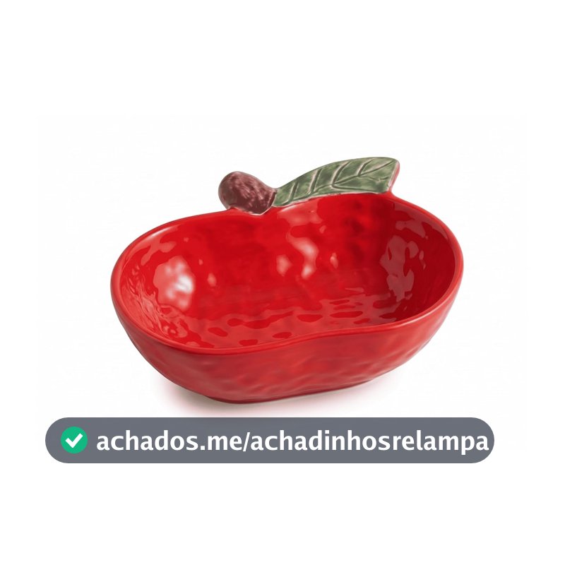 Prato em formato de Fruta de Porcelana 13cm - Maçã