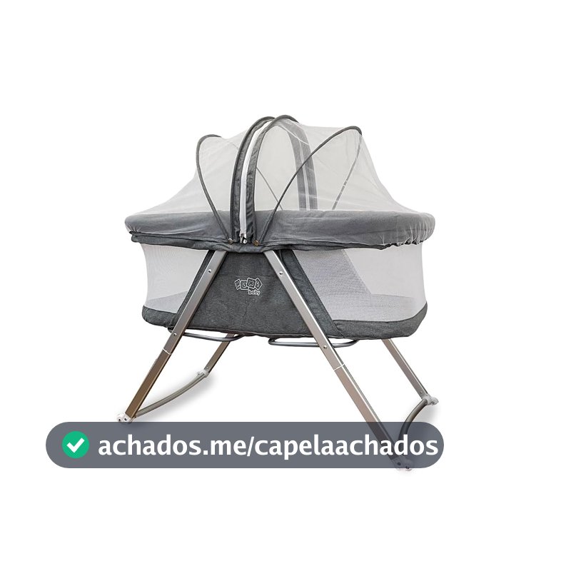 Berço Moisés Portátil Com Balanço Comfy 9kgs Cinza - MaxiBaby