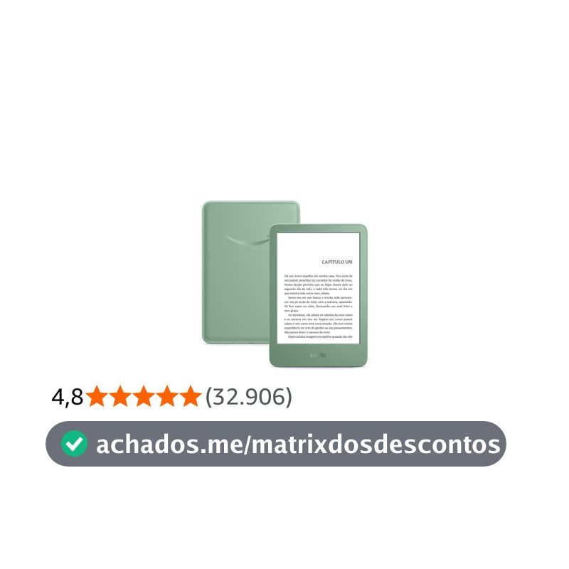 Kindle 16 GB (modelo 2024) - Leve e compacto, com tela antirreflexo, trocas de página rápidas, luz frontal ajustável e bateria de longa duração - Cor Verde