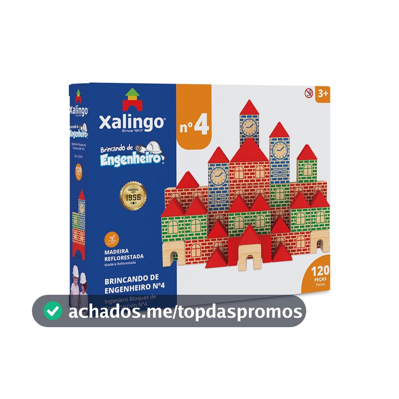 Brincando De Engenheiro 120 Peças Xalingo Multicor