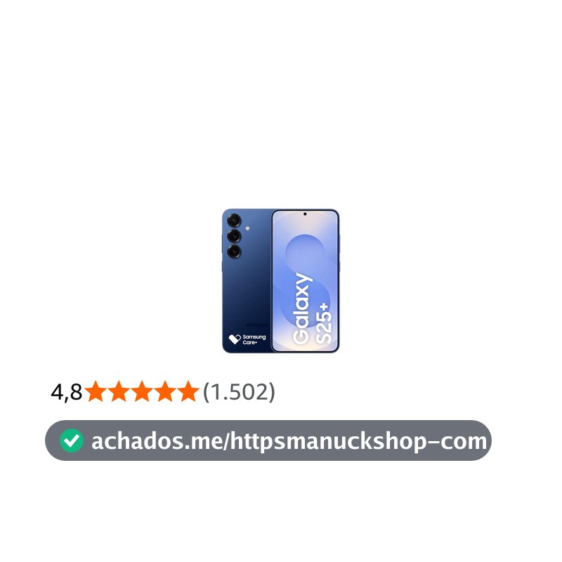Celular Samsung Galaxy S25+ 5G, 512GB, 12GB RAM, Câmera Tripla de 50+12+10, Tela Grande de 6.7", Azul Marinho