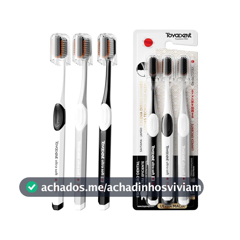 TOYADENT Escova de Dentes com 5500 Cerdas Macia de Carvão Ativado
