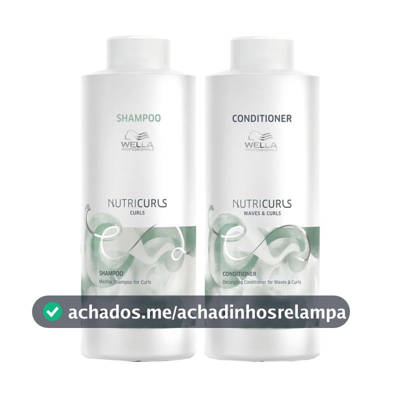 Kit Shampoo E Condicionador Nutricurls Wella Professionals 1 Litro