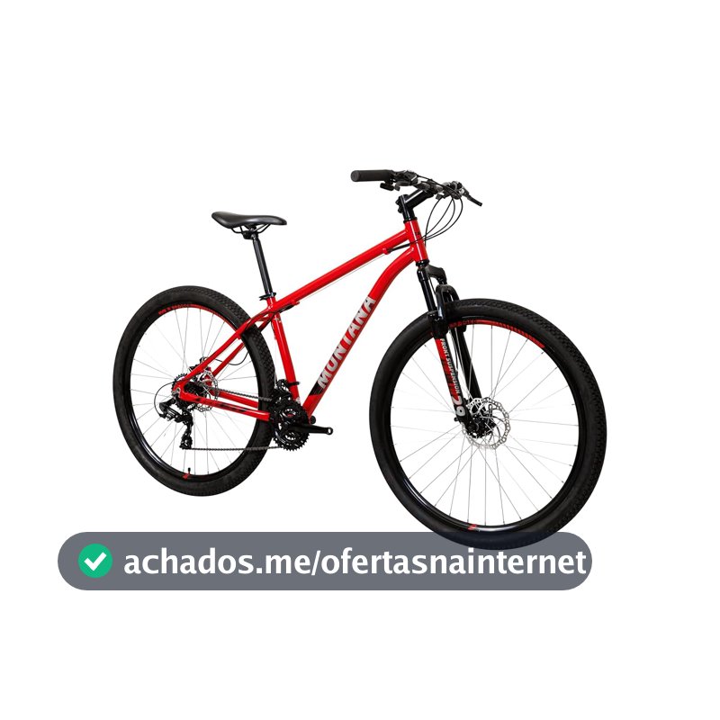 Bicicleta Caloi Montana Aro 29, 21 Marchas Shimano, Freio a Disco Mecânico, Suspensão Dianteira 60mm, Quadro Alumínio 6061, Cabeamento Interno, Cidade e Lazer