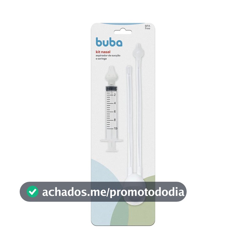 Buba Kit Aspirador Nasal De Sucção E Seringa
